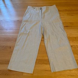 Ann Taylor Light Beige Wide-Leg Marina Pants Dry Cleaned